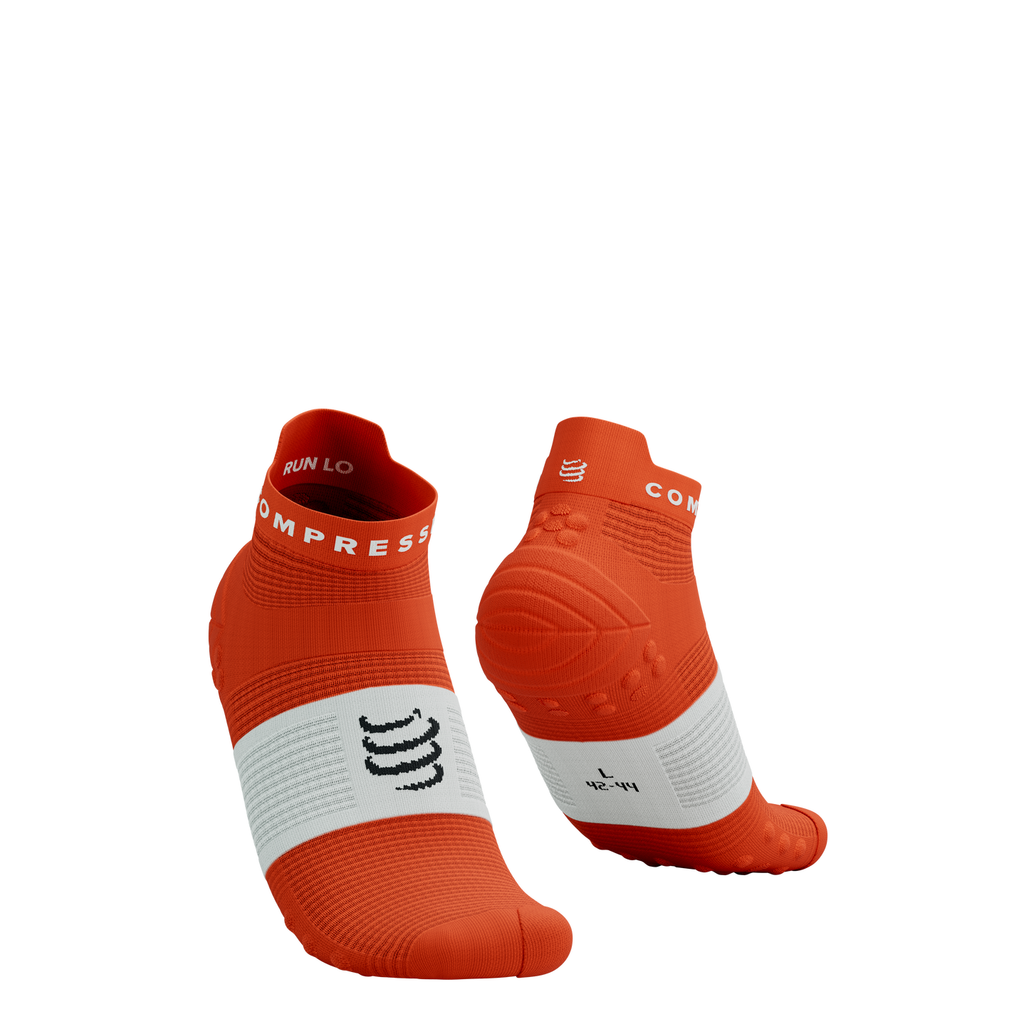 Tất Chạy Bộ Compressport Pro Racing Socks v4.0 Run Low - Cam Tigerlily/White