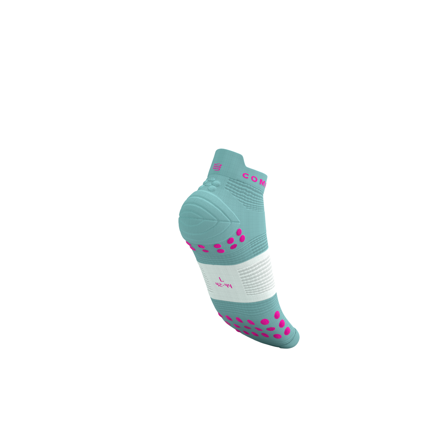 Tất Chạy Bộ Compressport Pro Racing Socks v4.0 Run Low - Ether/Neon Pink