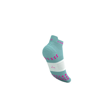 Tất Chạy Bộ Compressport Pro Racing Socks v4.0 Run Low - Ether/Neon Pink