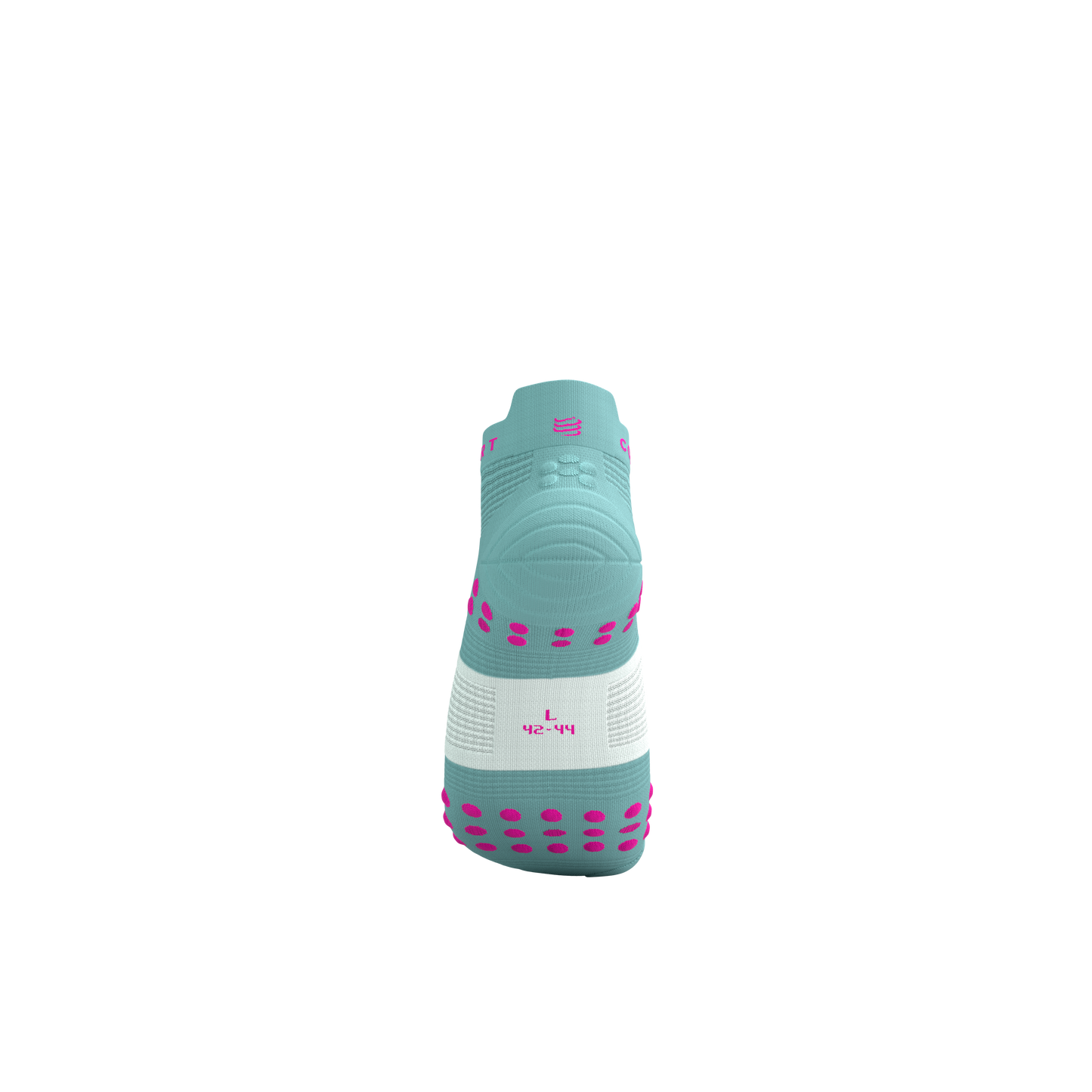 Tất Chạy Bộ Compressport Pro Racing Socks v4.0 Run Low - Ether/Neon Pink