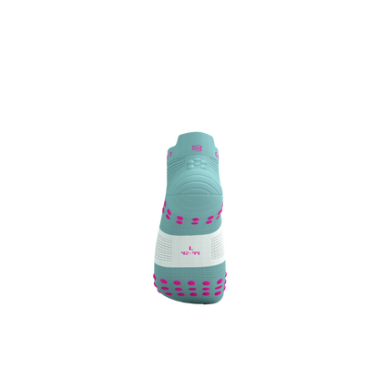 Tất Chạy Bộ Compressport Pro Racing Socks v4.0 Run Low - Ether/Neon Pink