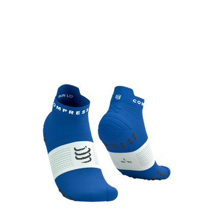 Tất Chạy Bộ Compressport Pro Racing Socks v4.0 Run Low - Xanh Princess Blue/White
