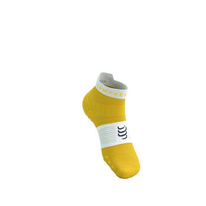 Tất Chạy Bộ Compressport Pro Racing Socks v4.0 Run Low - Vàng Lemon/White