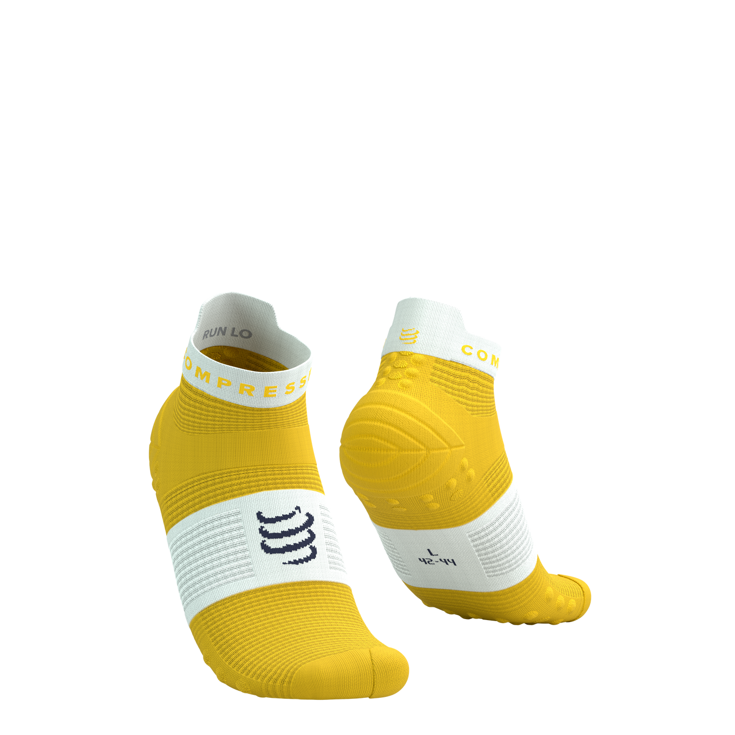 Tất Chạy Bộ Compressport Pro Racing Socks v4.0 Run Low - Vàng Lemon/White