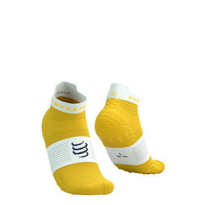 Tất Chạy Bộ Compressport Pro Racing Socks v4.0 Run Low - Vàng Lemon/White