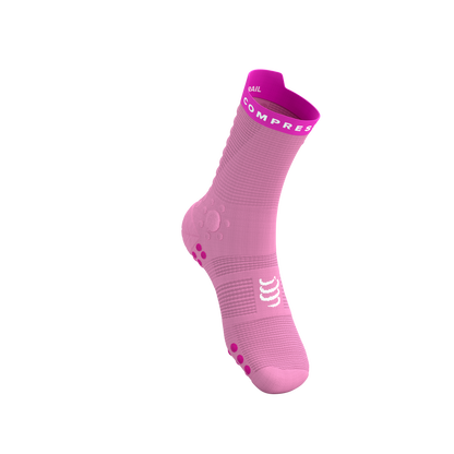 Tất chạy Trail Compressport Pro Racing Socks v4.0 Trail - Hồng Begonia/Neon Pink