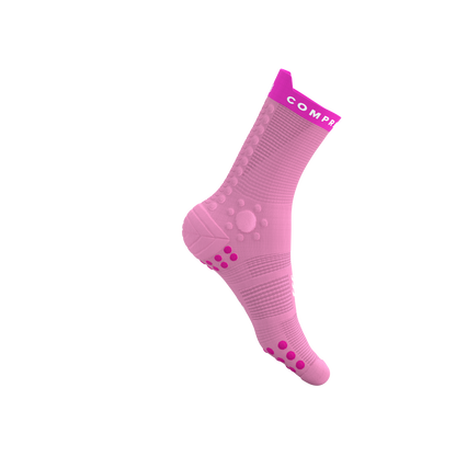 Tất chạy Trail Compressport Pro Racing Socks v4.0 Trail - Hồng Begonia/Neon Pink