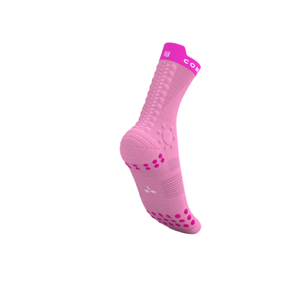 Tất chạy Trail Compressport Pro Racing Socks v4.0 Trail - Hồng Begonia/Neon Pink