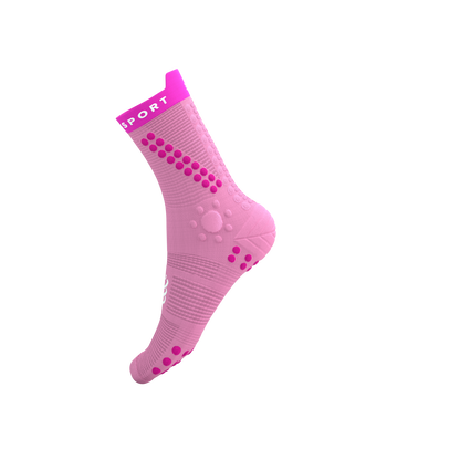 Tất chạy Trail Compressport Pro Racing Socks v4.0 Trail - Hồng Begonia/Neon Pink