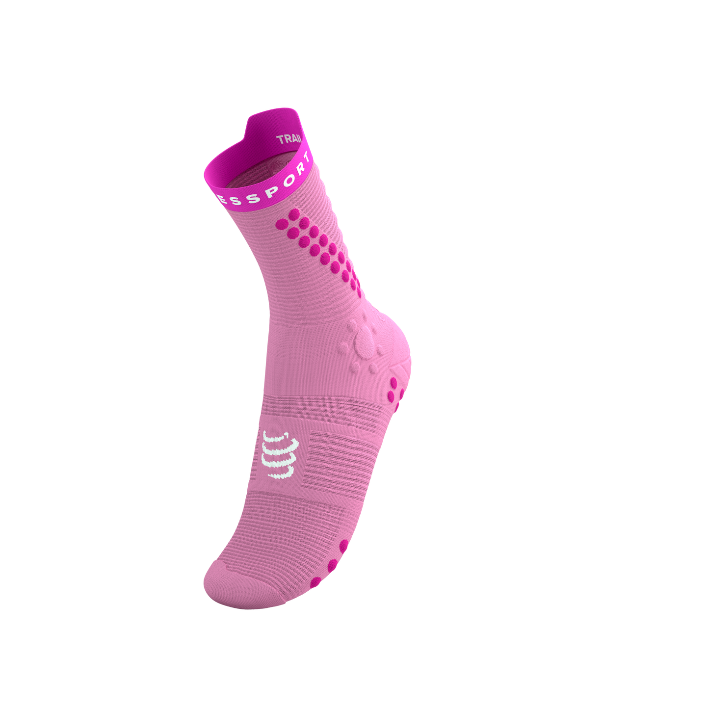 Tất chạy Trail Compressport Pro Racing Socks v4.0 Trail - Hồng Begonia/Neon Pink
