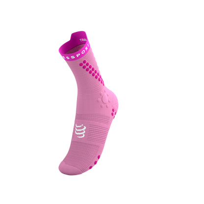 Tất chạy Trail Compressport Pro Racing Socks v4.0 Trail - Hồng Begonia/Neon Pink