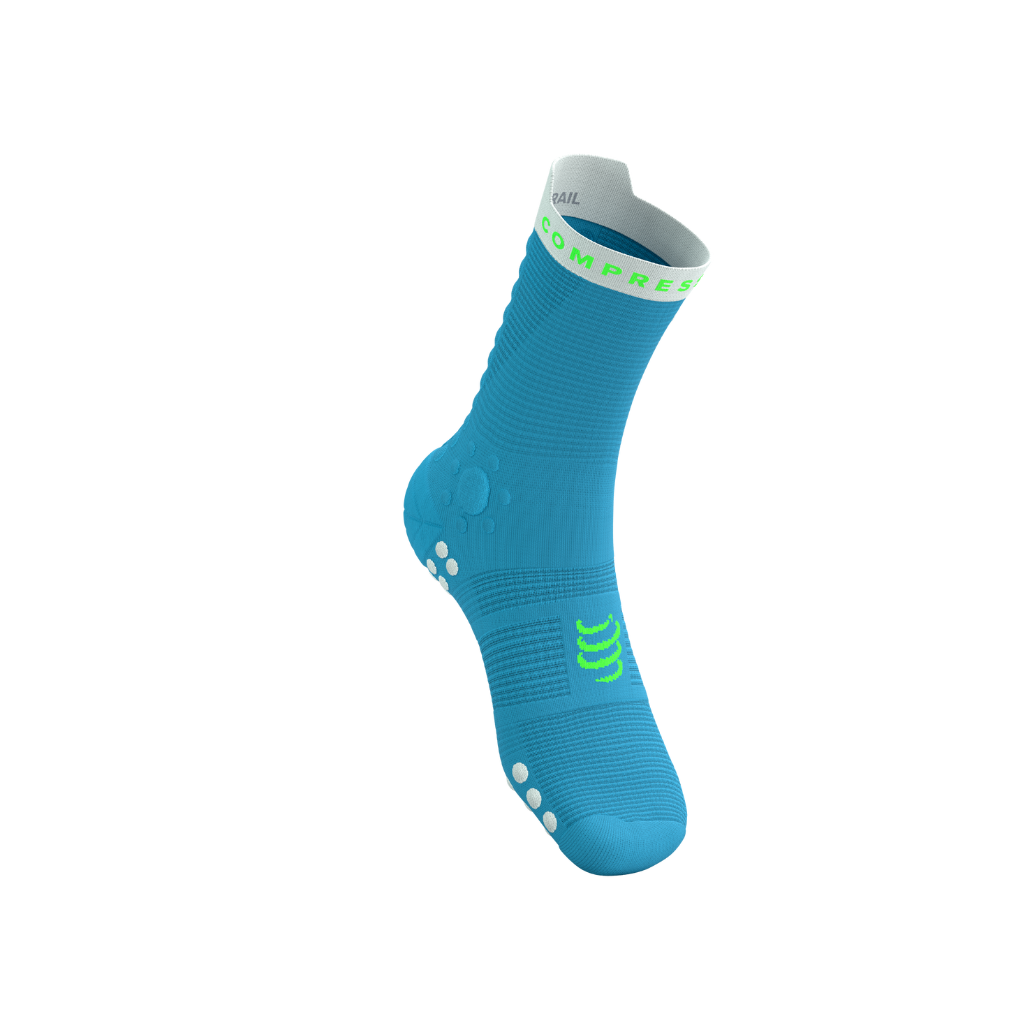 Tất chạy Trail Compressport Pro Racing Socks v4.0 Trail - Norse Blue/Neon Green