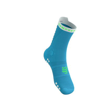 Tất chạy Trail Compressport Pro Racing Socks v4.0 Trail - Norse Blue/Neon Green