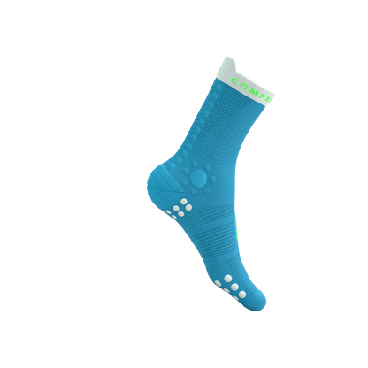 Tất chạy Trail Compressport Pro Racing Socks v4.0 Trail - Norse Blue/Neon Green