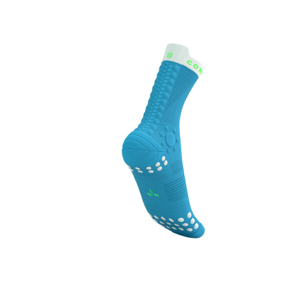 Tất chạy Trail Compressport Pro Racing Socks v4.0 Trail - Norse Blue/Neon Green