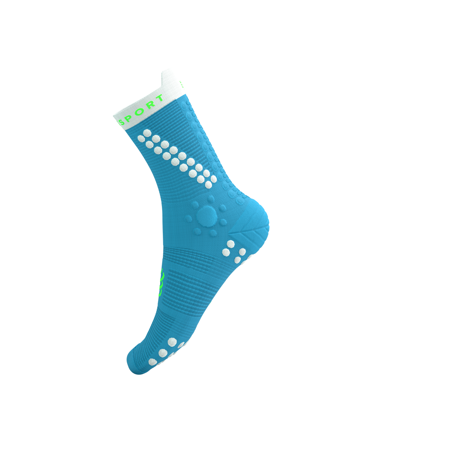 Tất chạy Trail Compressport Pro Racing Socks v4.0 Trail - Norse Blue/Neon Green