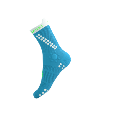 Tất chạy Trail Compressport Pro Racing Socks v4.0 Trail - Norse Blue/Neon Green