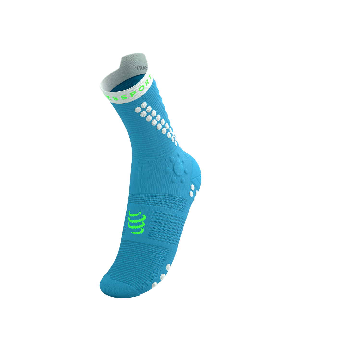 Tất chạy Trail Compressport Pro Racing Socks v4.0 Trail - Norse Blue/Neon Green