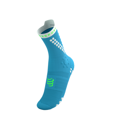 Tất chạy Trail Compressport Pro Racing Socks v4.0 Trail - Norse Blue/Neon Green