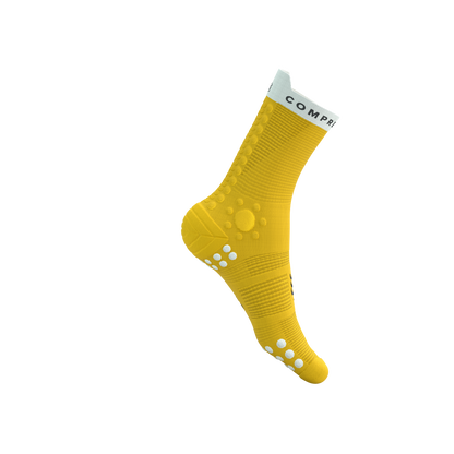 Tất chạy Trail Compressport Pro Racing Socks v4.0 Trail - Vàng Lime/Neon Green