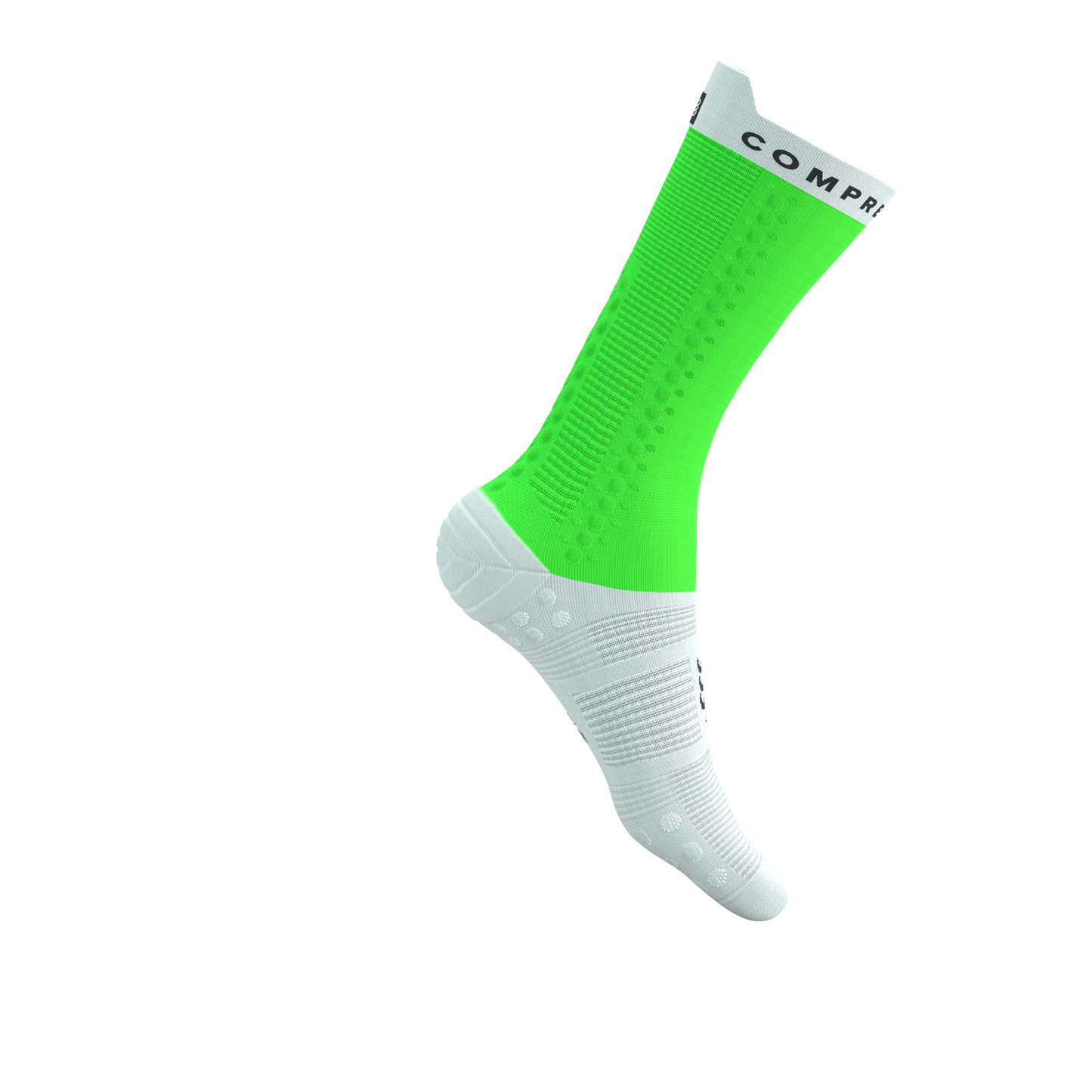 Tất đạp xe Compressport Pro Racing Socks v4.0 Bike - Neon Green/White