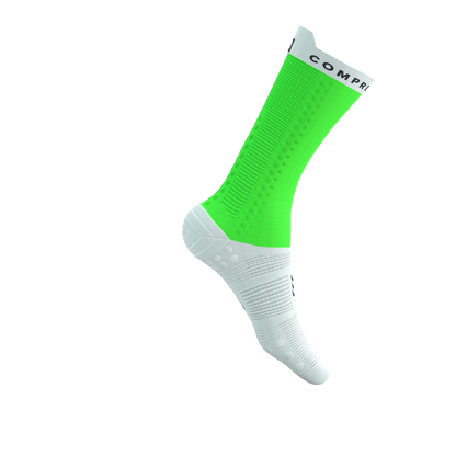 Tất đạp xe Compressport Pro Racing Socks v4.0 Bike - Neon Green/White
