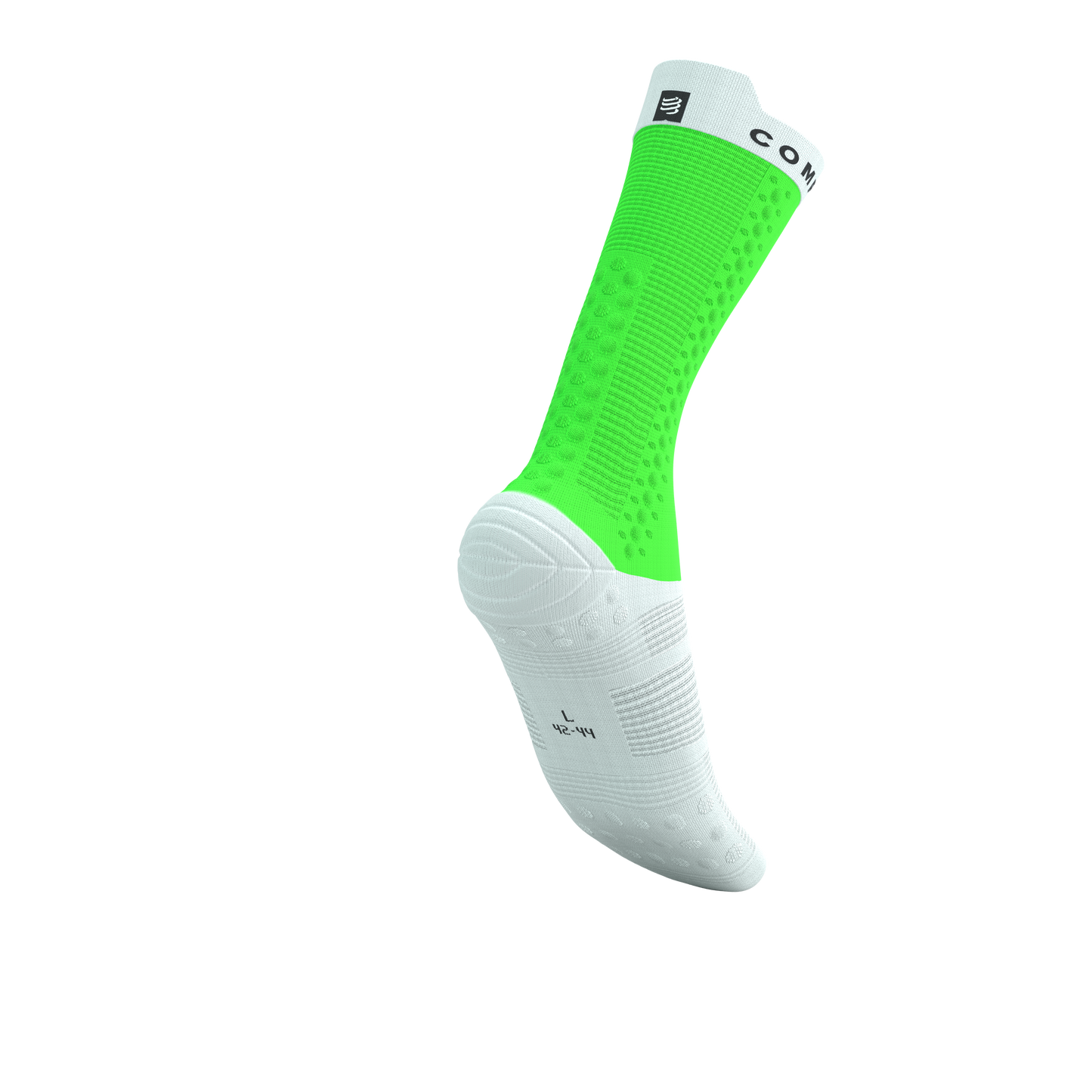 Tất đạp xe Compressport Pro Racing Socks v4.0 Bike - Neon Green/White