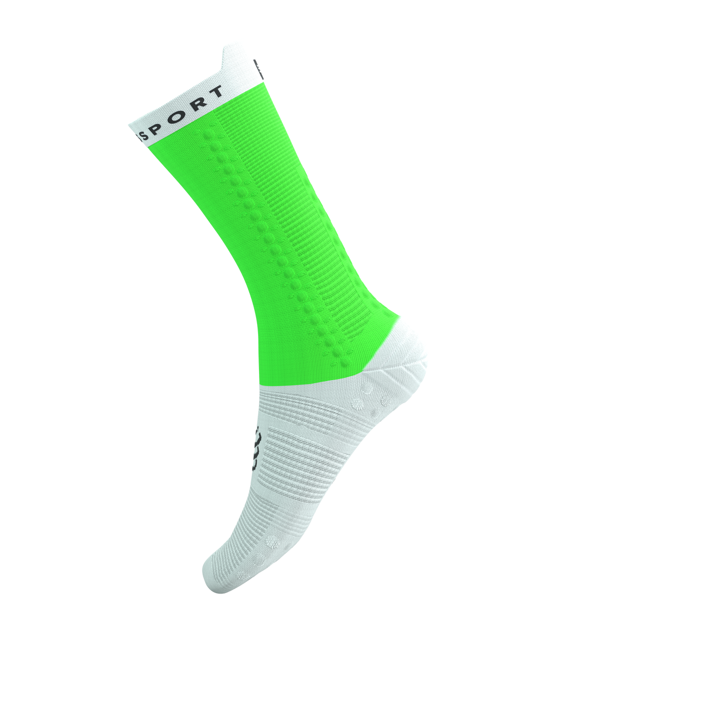 Tất đạp xe Compressport Pro Racing Socks v4.0 Bike - Neon Green/White
