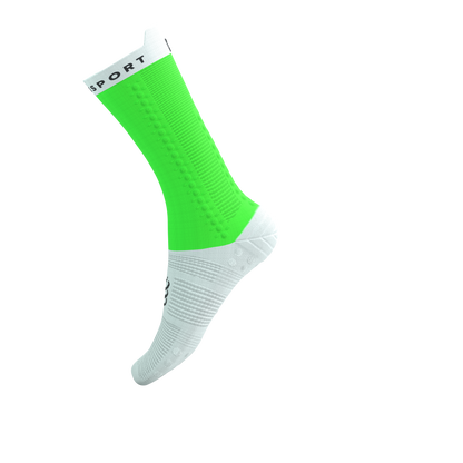 Tất đạp xe Compressport Pro Racing Socks v4.0 Bike - Neon Green/White