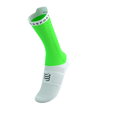 Tất đạp xe Compressport Pro Racing Socks v4.0 Bike - Neon Green/White