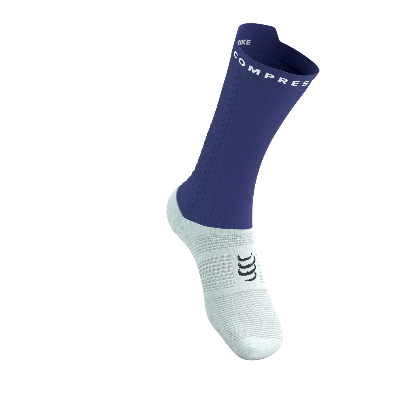 Tất đạp xe Compressport Pro Racing Socks v4.0 Bike - Xanh Orient Blue/White