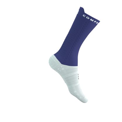 Tất đạp xe Compressport Pro Racing Socks v4.0 Bike - Xanh Orient Blue/White