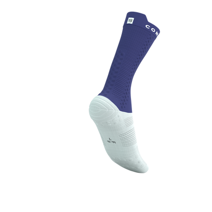 Tất đạp xe Compressport Pro Racing Socks v4.0 Bike - Xanh Orient Blue/White