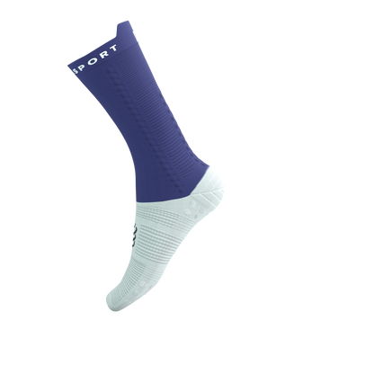 Tất đạp xe Compressport Pro Racing Socks v4.0 Bike - Xanh Orient Blue/White