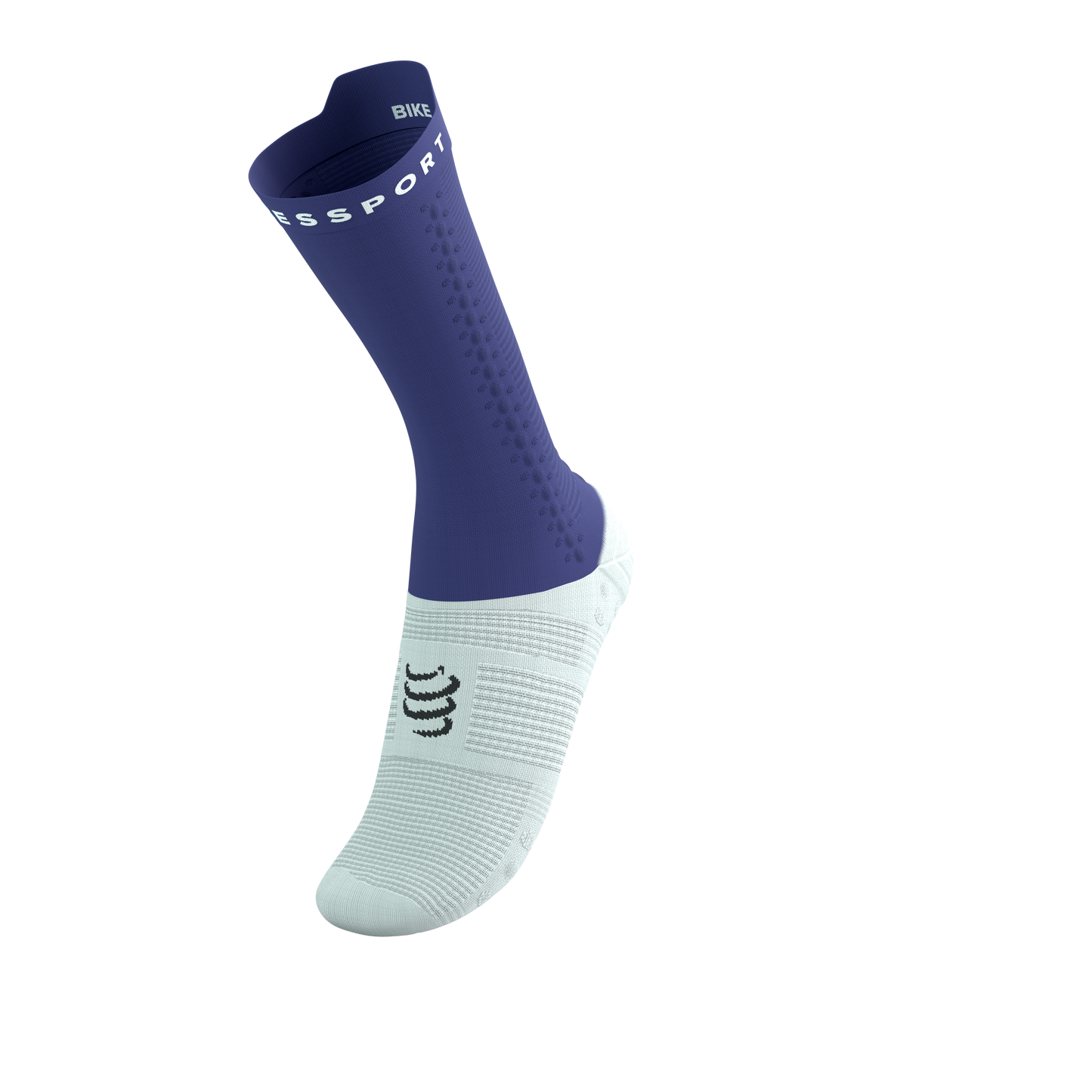 Tất đạp xe Compressport Pro Racing Socks v4.0 Bike - Xanh Orient Blue/White
