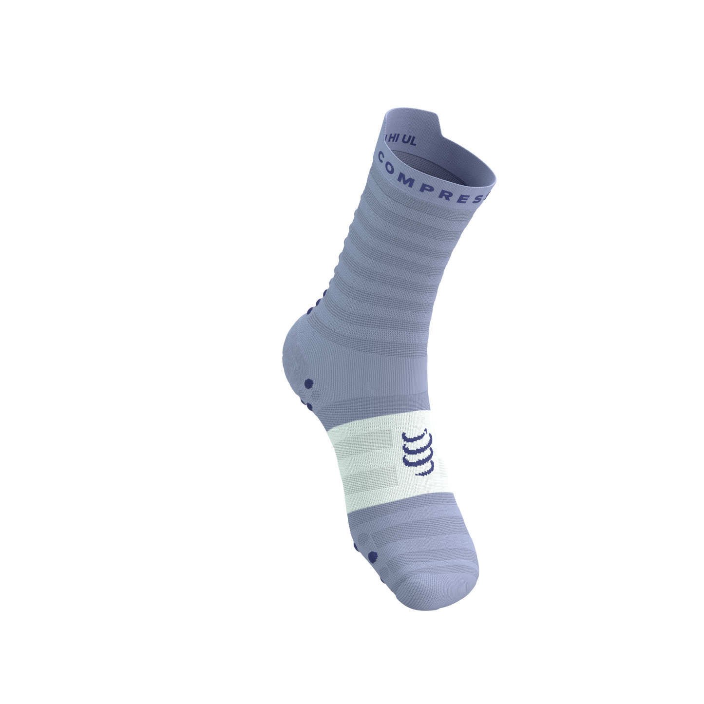 Tất Chạy Bộ Compressport Pro Racing Socks v4.0 Ultralight Run High - Tím Lavender/White