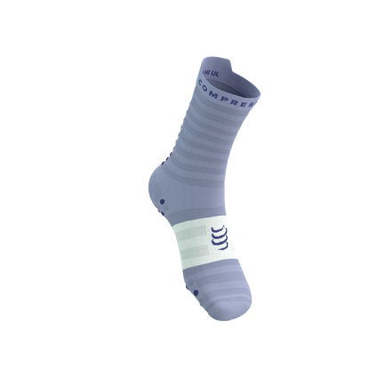 Tất Chạy Bộ Compressport Pro Racing Socks v4.0 Ultralight Run High - Tím Lavender/White