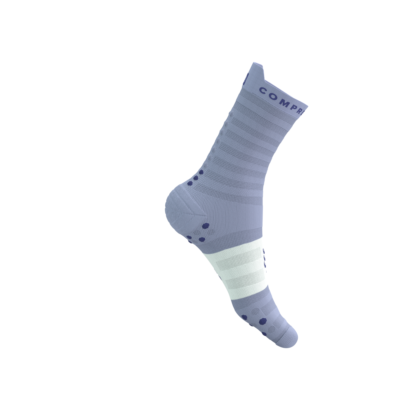 Tất Chạy Bộ Compressport Pro Racing Socks v4.0 Ultralight Run High - Tím Lavender/White