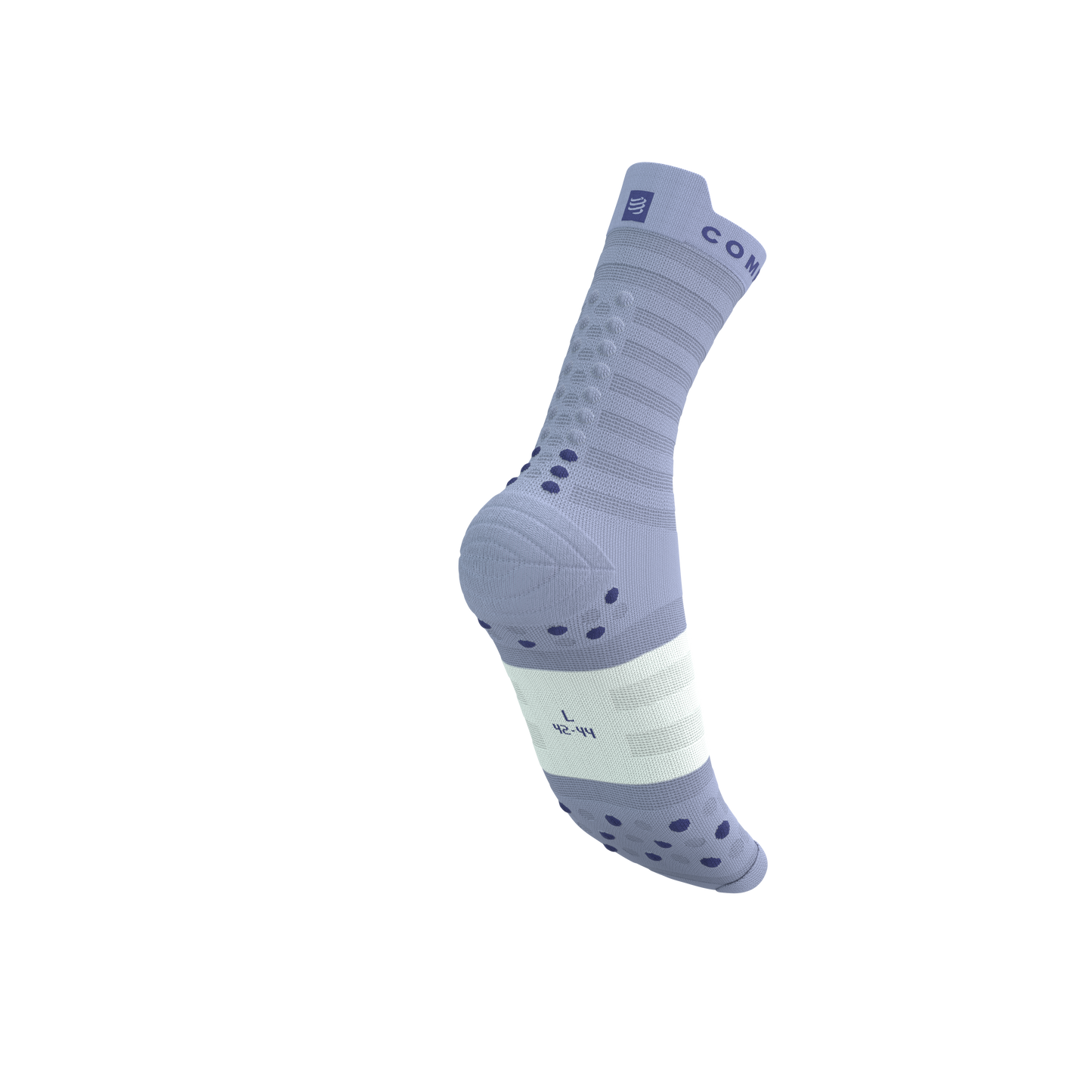 Tất Chạy Bộ Compressport Pro Racing Socks v4.0 Ultralight Run High - Tím Lavender/White