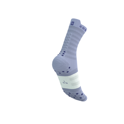 Tất Chạy Bộ Compressport Pro Racing Socks v4.0 Ultralight Run High - Tím Lavender/White