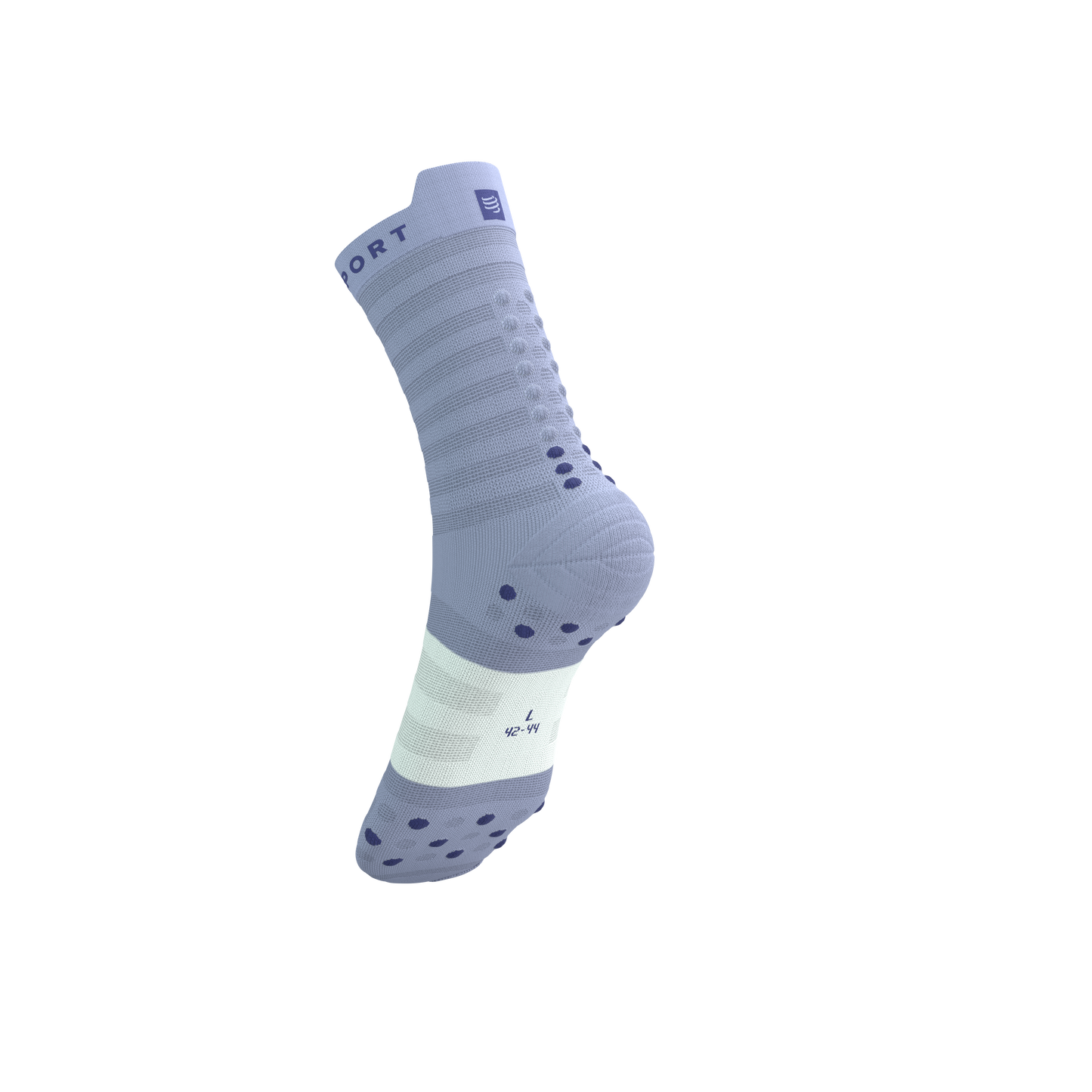 Tất Chạy Bộ Compressport Pro Racing Socks v4.0 Ultralight Run High - Tím Lavender/White