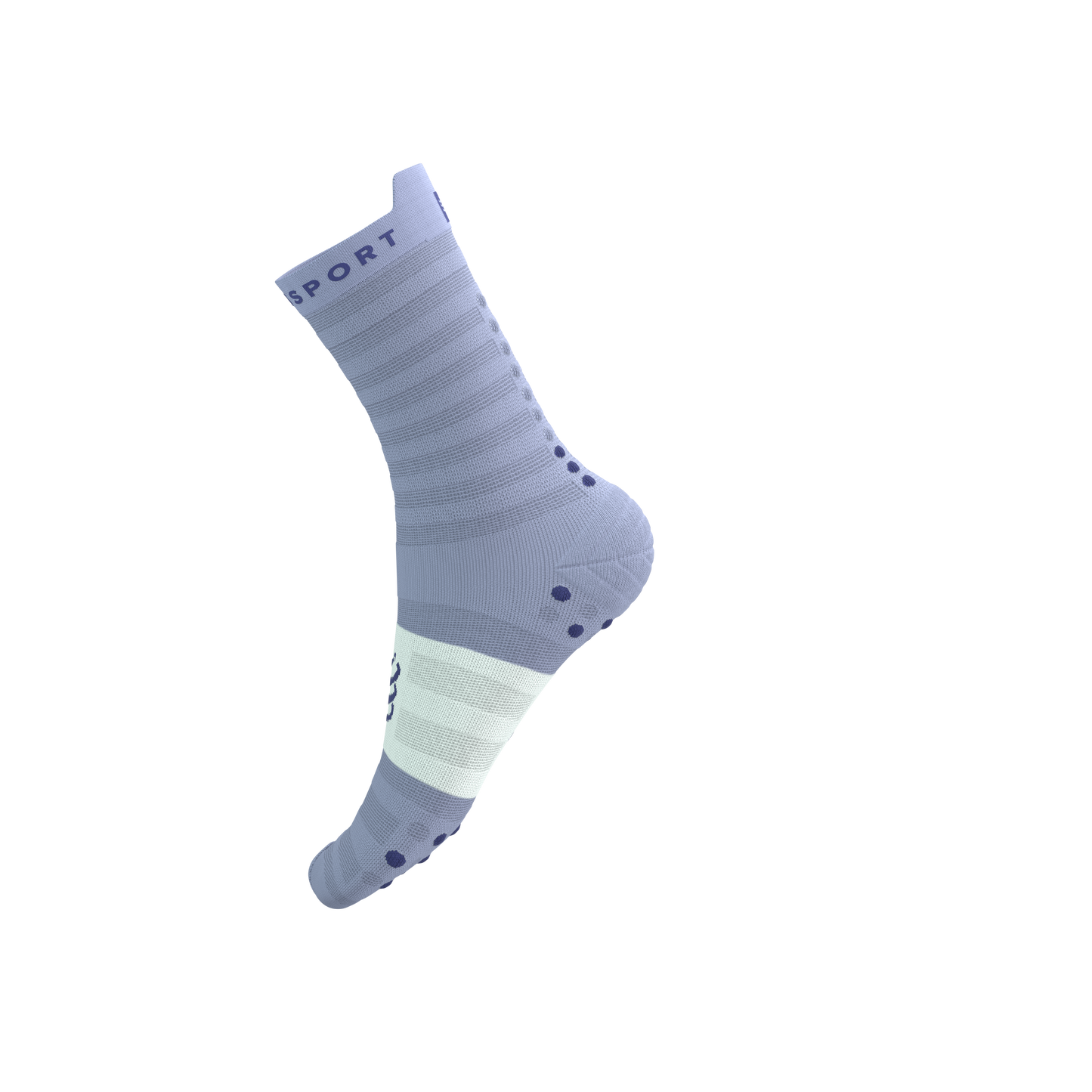 Tất Chạy Bộ Compressport Pro Racing Socks v4.0 Ultralight Run High - Tím Lavender/White