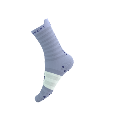 Tất Chạy Bộ Compressport Pro Racing Socks v4.0 Ultralight Run High - Tím Lavender/White