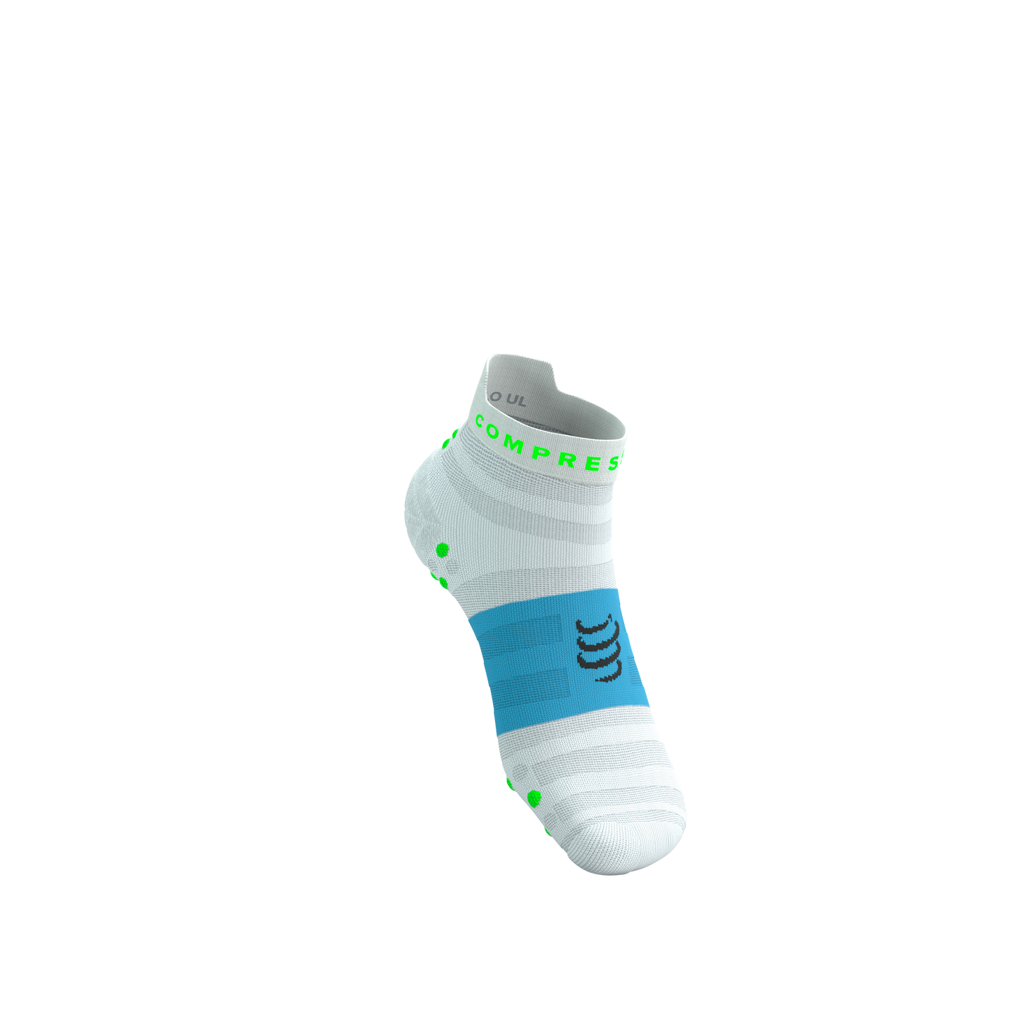 Tất chạy bộ Compressport Pro Racing Socks v4.0 Ultralight - Trắng/Xanh