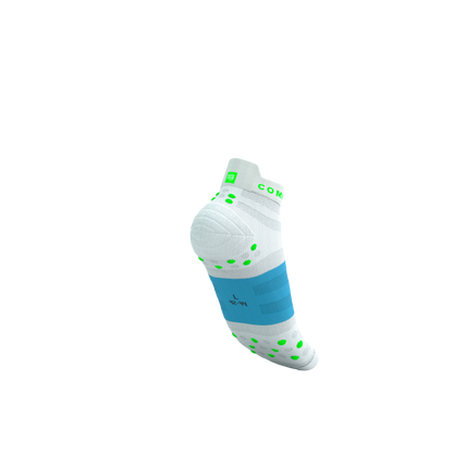 Tất chạy bộ Compressport Pro Racing Socks v4.0 Ultralight - Trắng/Xanh