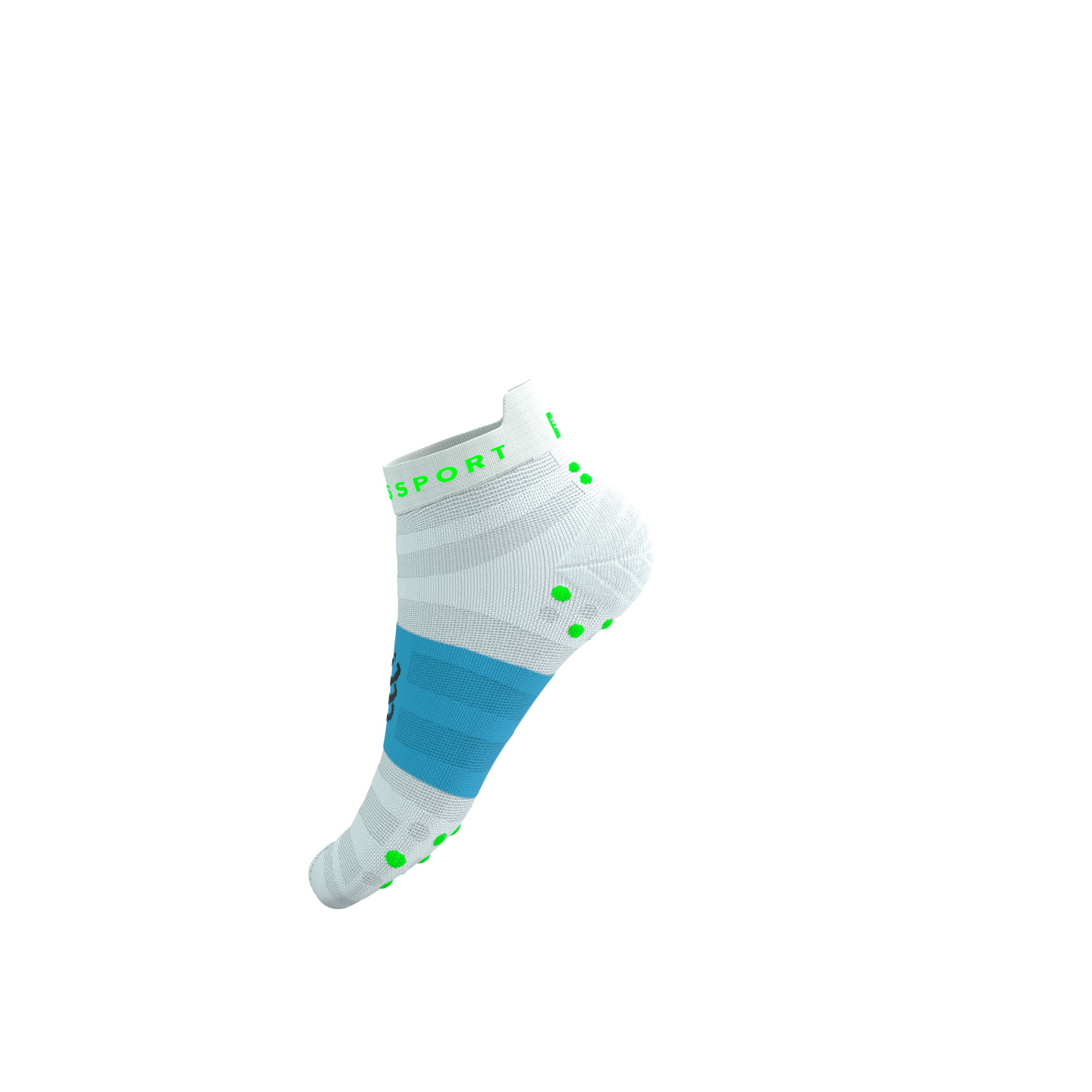 Tất chạy bộ Compressport Pro Racing Socks v4.0 Ultralight - Trắng/Xanh