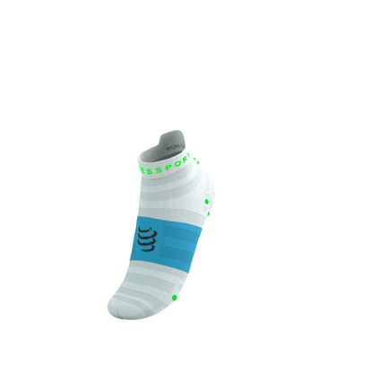 Tất chạy bộ Compressport Pro Racing Socks v4.0 Ultralight - Trắng/Xanh