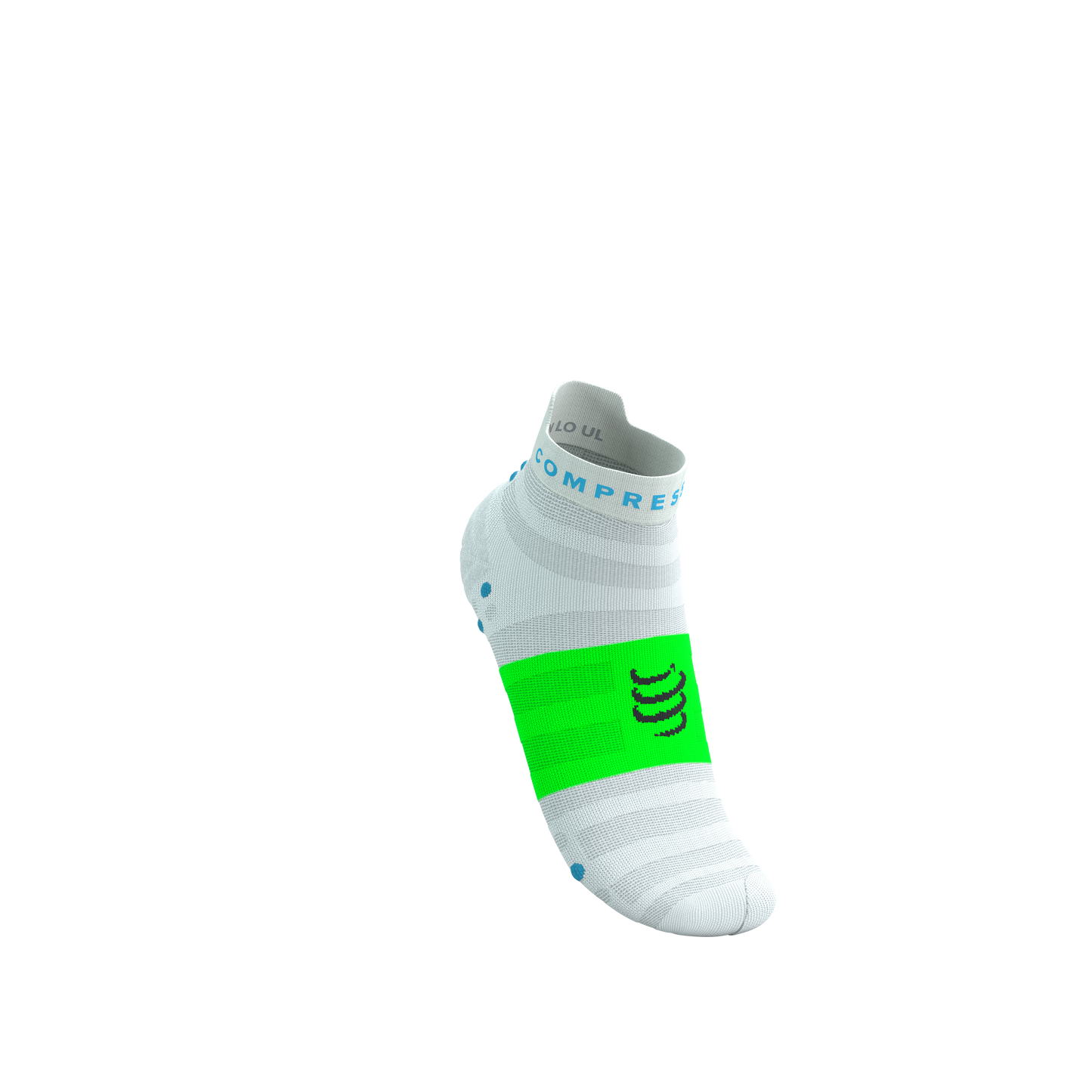 Tất chạy bộ Compressport Pro Racing Socks v4.0 Ultralight - Trắng/Xanh
