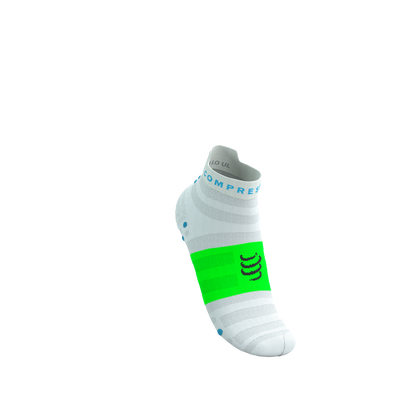 Tất chạy bộ Compressport Pro Racing Socks v4.0 Ultralight - Trắng/Xanh