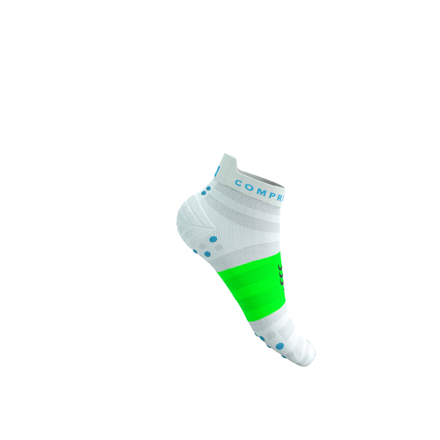 Tất chạy bộ Compressport Pro Racing Socks v4.0 Ultralight - Trắng/Xanh
